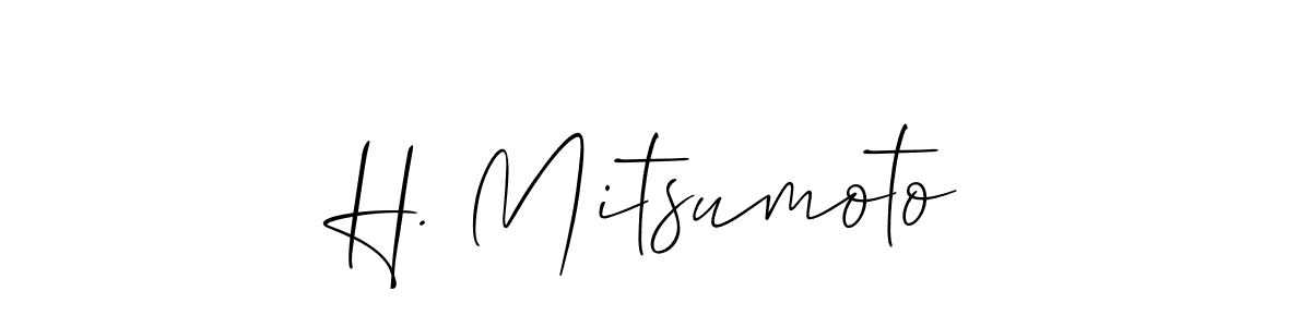 How to make H. Mitsumoto signature? Allison_Script is a professional autograph style. Create handwritten signature for H. Mitsumoto name. H. Mitsumoto signature style 2 images and pictures png