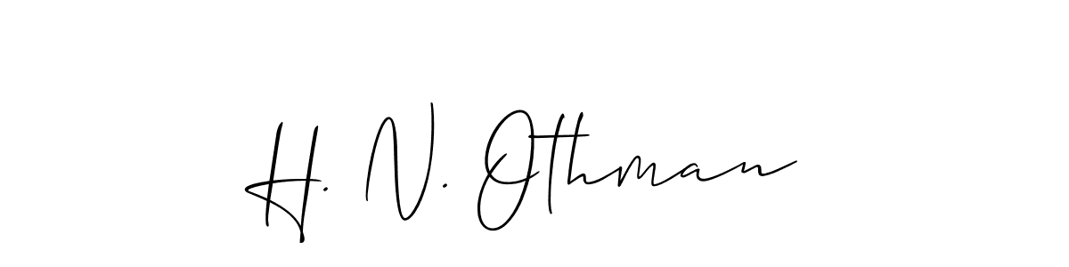 You should practise on your own different ways (Allison_Script) to write your name (H. N. Othman) in signature. don't let someone else do it for you. H. N. Othman signature style 2 images and pictures png