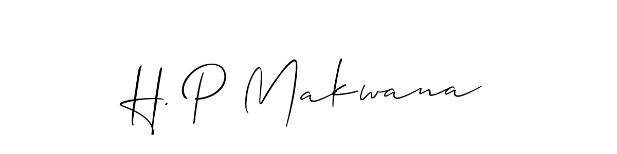 Also You can easily find your signature by using the search form. We will create H. P Makwana name handwritten signature images for you free of cost using Allison_Script sign style. H. P Makwana signature style 2 images and pictures png