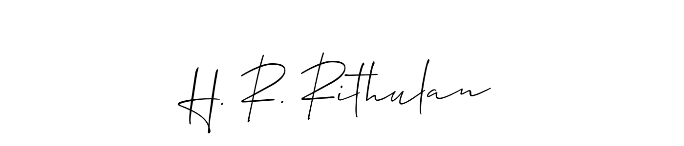 Also we have H. R. Rithulan name is the best signature style. Create professional handwritten signature collection using Allison_Script autograph style. H. R. Rithulan signature style 2 images and pictures png