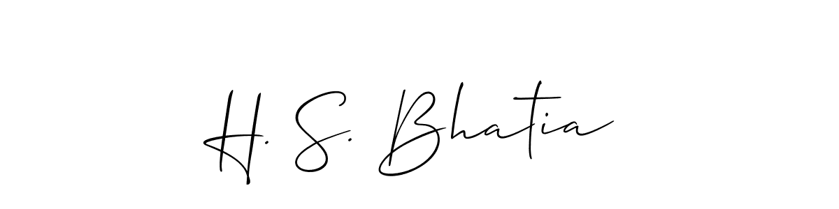 Make a short H. S. Bhatia signature style. Manage your documents anywhere anytime using Allison_Script. Create and add eSignatures, submit forms, share and send files easily. H. S. Bhatia signature style 2 images and pictures png