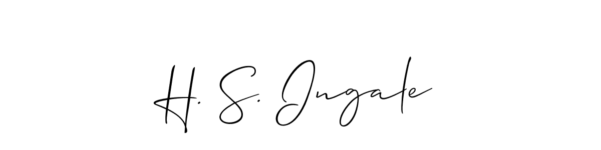 How to make H. S. Ingale signature? Allison_Script is a professional autograph style. Create handwritten signature for H. S. Ingale name. H. S. Ingale signature style 2 images and pictures png