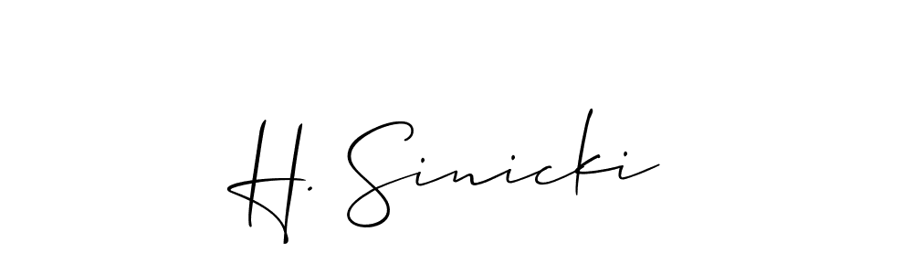 How to make H. Sinicki name signature. Use Allison_Script style for creating short signs online. This is the latest handwritten sign. H. Sinicki signature style 2 images and pictures png