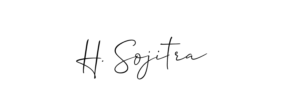 This is the best signature style for the H. Sojitra name. Also you like these signature font (Allison_Script). Mix name signature. H. Sojitra signature style 2 images and pictures png