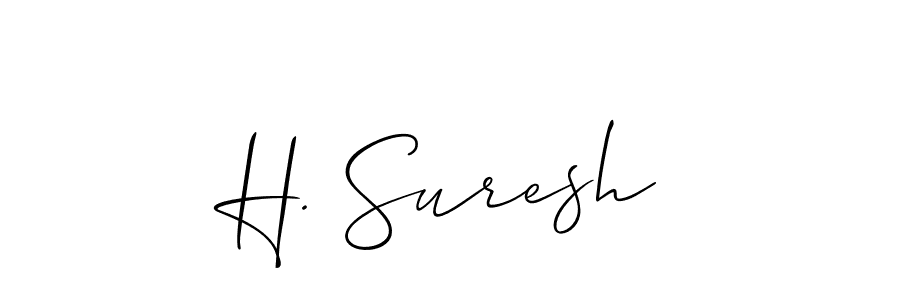 How to make H. Suresh signature? Allison_Script is a professional autograph style. Create handwritten signature for H. Suresh name. H. Suresh signature style 2 images and pictures png