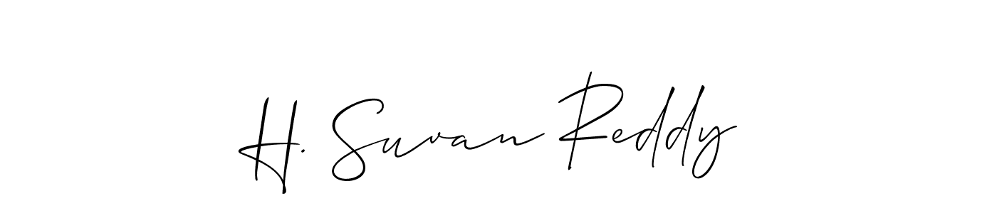 Design your own signature with our free online signature maker. With this signature software, you can create a handwritten (Allison_Script) signature for name H. Suvan Reddy. H. Suvan Reddy signature style 2 images and pictures png