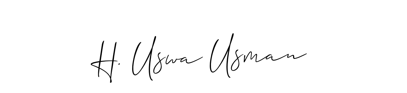 Also we have H. Uswa Usman name is the best signature style. Create professional handwritten signature collection using Allison_Script autograph style. H. Uswa Usman signature style 2 images and pictures png