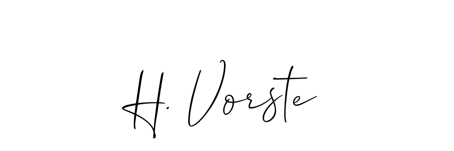 Best and Professional Signature Style for H. Vorste. Allison_Script Best Signature Style Collection. H. Vorste signature style 2 images and pictures png