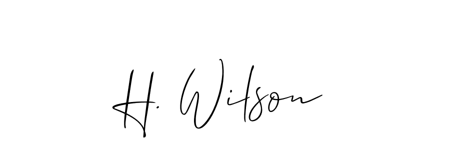 H. Wilson stylish signature style. Best Handwritten Sign (Allison_Script) for my name. Handwritten Signature Collection Ideas for my name H. Wilson. H. Wilson signature style 2 images and pictures png