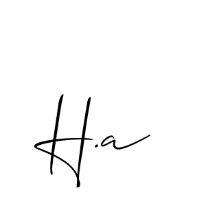 How to Draw H.a signature style? Allison_Script is a latest design signature styles for name H.a. H.a signature style 2 images and pictures png