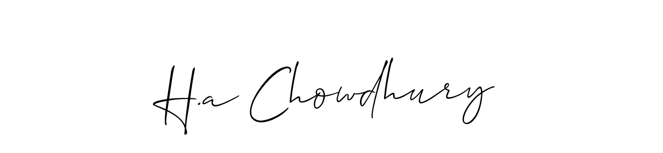 H.a Chowdhury stylish signature style. Best Handwritten Sign (Allison_Script) for my name. Handwritten Signature Collection Ideas for my name H.a Chowdhury. H.a Chowdhury signature style 2 images and pictures png