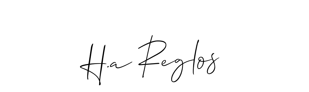 How to make H.a Reglos signature? Allison_Script is a professional autograph style. Create handwritten signature for H.a Reglos name. H.a Reglos signature style 2 images and pictures png