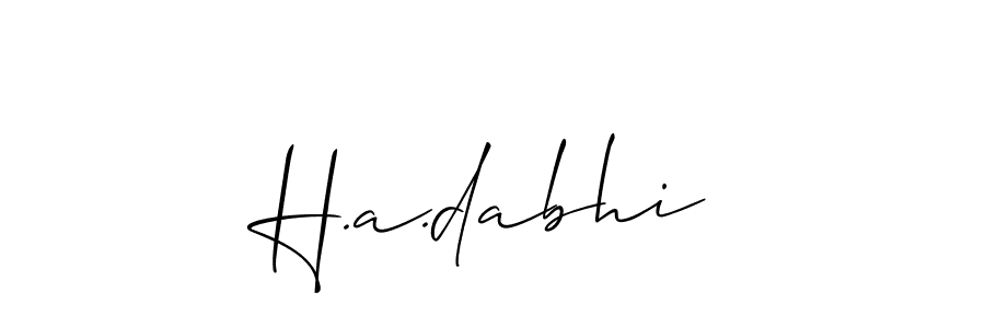 Similarly Allison_Script is the best handwritten signature design. Signature creator online .You can use it as an online autograph creator for name H.a.dabhi. H.a.dabhi signature style 2 images and pictures png