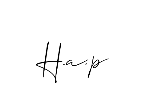 Make a beautiful signature design for name H.a.p. Use this online signature maker to create a handwritten signature for free. H.a.p signature style 2 images and pictures png