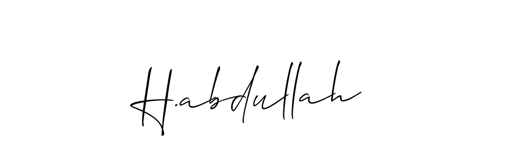 The best way (Allison_Script) to make a short signature is to pick only two or three words in your name. The name H.abdullah include a total of six letters. For converting this name. H.abdullah signature style 2 images and pictures png