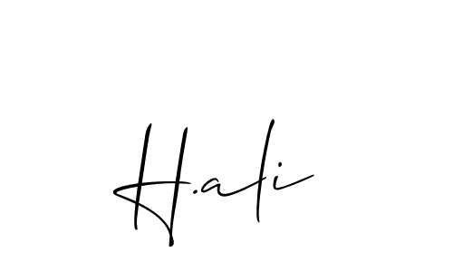 You should practise on your own different ways (Allison_Script) to write your name (H.ali) in signature. don't let someone else do it for you. H.ali signature style 2 images and pictures png