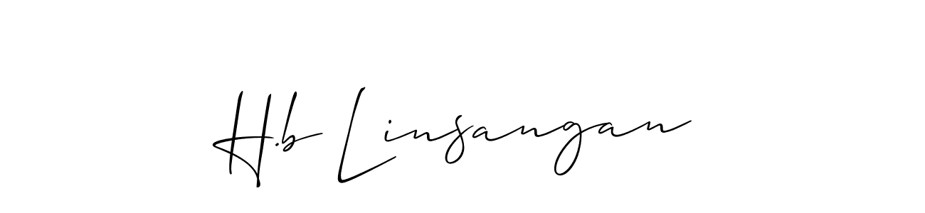 Use a signature maker to create a handwritten signature online. With this signature software, you can design (Allison_Script) your own signature for name H.b Linsangan. H.b Linsangan signature style 2 images and pictures png