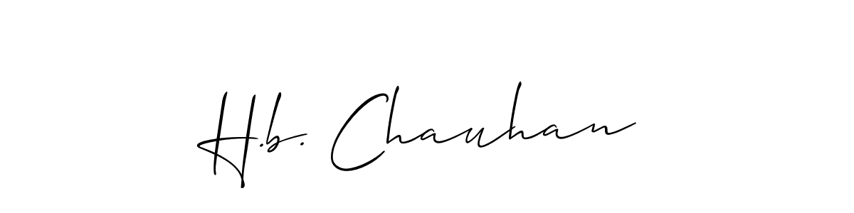 How to make H.b. Chauhan signature? Allison_Script is a professional autograph style. Create handwritten signature for H.b. Chauhan name. H.b. Chauhan signature style 2 images and pictures png