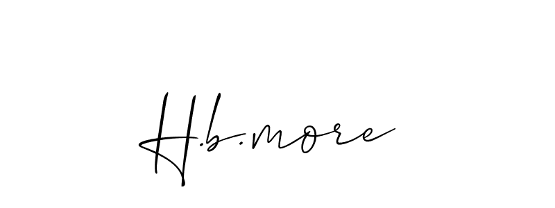 Make a beautiful signature design for name H.b.more. Use this online signature maker to create a handwritten signature for free. H.b.more signature style 2 images and pictures png