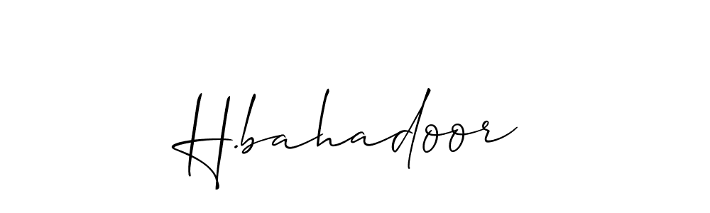 H.bahadoor stylish signature style. Best Handwritten Sign (Allison_Script) for my name. Handwritten Signature Collection Ideas for my name H.bahadoor. H.bahadoor signature style 2 images and pictures png