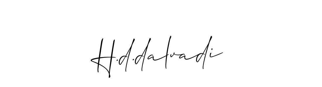 Use a signature maker to create a handwritten signature online. With this signature software, you can design (Allison_Script) your own signature for name H.d.dalvadi. H.d.dalvadi signature style 2 images and pictures png