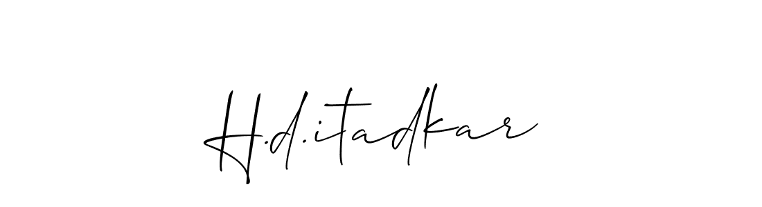 How to Draw H.d.itadkar signature style? Allison_Script is a latest design signature styles for name H.d.itadkar. H.d.itadkar signature style 2 images and pictures png