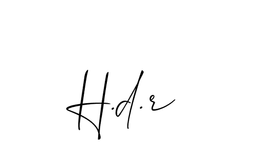 How to Draw H.d.r signature style? Allison_Script is a latest design signature styles for name H.d.r. H.d.r signature style 2 images and pictures png