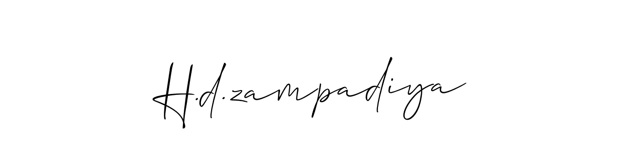 How to make H.d.zampadiya signature? Allison_Script is a professional autograph style. Create handwritten signature for H.d.zampadiya name. H.d.zampadiya signature style 2 images and pictures png