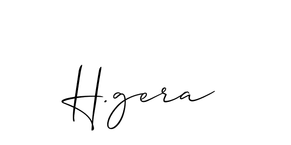 if you are searching for the best signature style for your name H.gera. so please give up your signature search. here we have designed multiple signature styles  using Allison_Script. H.gera signature style 2 images and pictures png