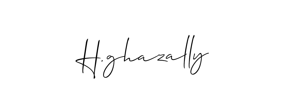 It looks lik you need a new signature style for name H.ghazally. Design unique handwritten (Allison_Script) signature with our free signature maker in just a few clicks. H.ghazally signature style 2 images and pictures png