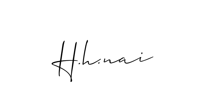 Similarly Allison_Script is the best handwritten signature design. Signature creator online .You can use it as an online autograph creator for name H.h.nai. H.h.nai signature style 2 images and pictures png