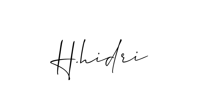 Best and Professional Signature Style for H.hidri. Allison_Script Best Signature Style Collection. H.hidri signature style 2 images and pictures png