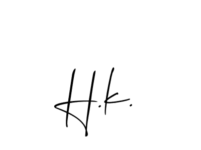 H.k. stylish signature style. Best Handwritten Sign (Allison_Script) for my name. Handwritten Signature Collection Ideas for my name H.k.. H.k. signature style 2 images and pictures png