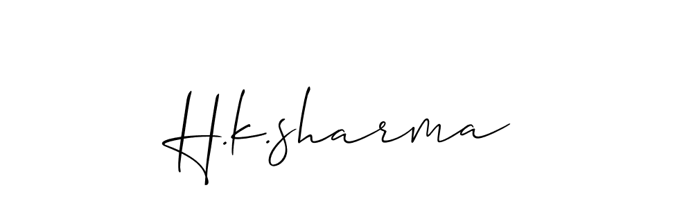 Use a signature maker to create a handwritten signature online. With this signature software, you can design (Allison_Script) your own signature for name H.k.sharma. H.k.sharma signature style 2 images and pictures png