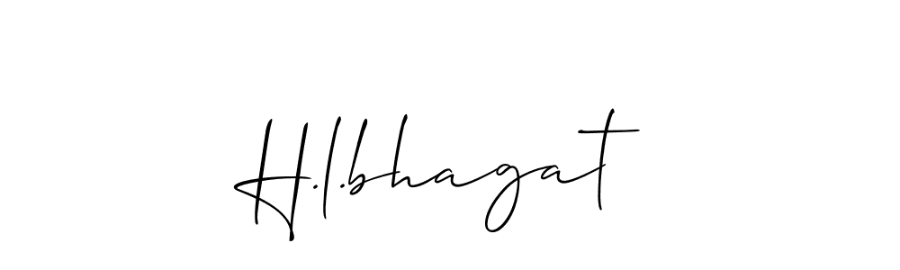 How to Draw H.l.bhagat signature style? Allison_Script is a latest design signature styles for name H.l.bhagat. H.l.bhagat signature style 2 images and pictures png