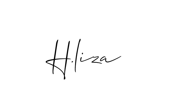 H.liza stylish signature style. Best Handwritten Sign (Allison_Script) for my name. Handwritten Signature Collection Ideas for my name H.liza. H.liza signature style 2 images and pictures png