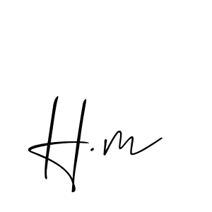 Similarly Allison_Script is the best handwritten signature design. Signature creator online .You can use it as an online autograph creator for name H.m. H.m signature style 2 images and pictures png