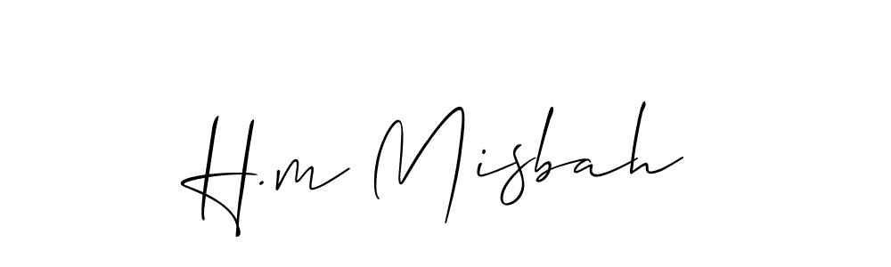 How to make H.m Misbah signature? Allison_Script is a professional autograph style. Create handwritten signature for H.m Misbah name. H.m Misbah signature style 2 images and pictures png