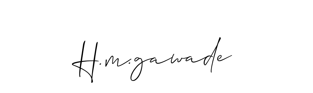 Best and Professional Signature Style for H.m.gawade. Allison_Script Best Signature Style Collection. H.m.gawade signature style 2 images and pictures png