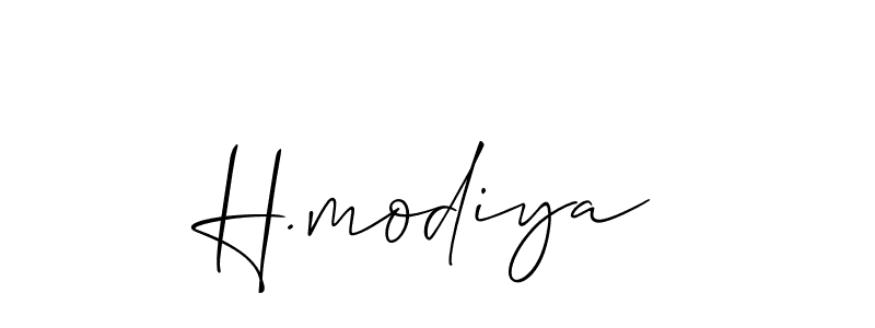 How to make H.modiya signature? Allison_Script is a professional autograph style. Create handwritten signature for H.modiya name. H.modiya signature style 2 images and pictures png