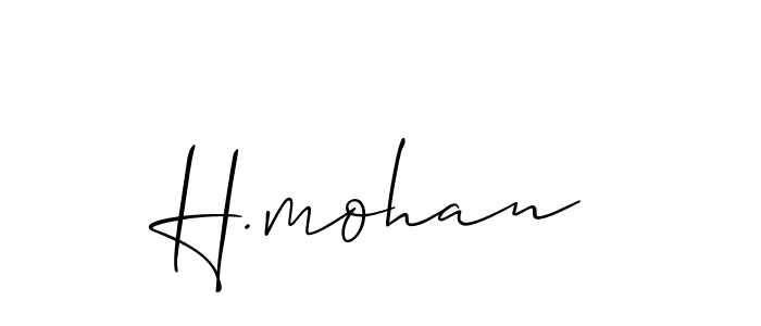 Also You can easily find your signature by using the search form. We will create H.mohan name handwritten signature images for you free of cost using Allison_Script sign style. H.mohan signature style 2 images and pictures png