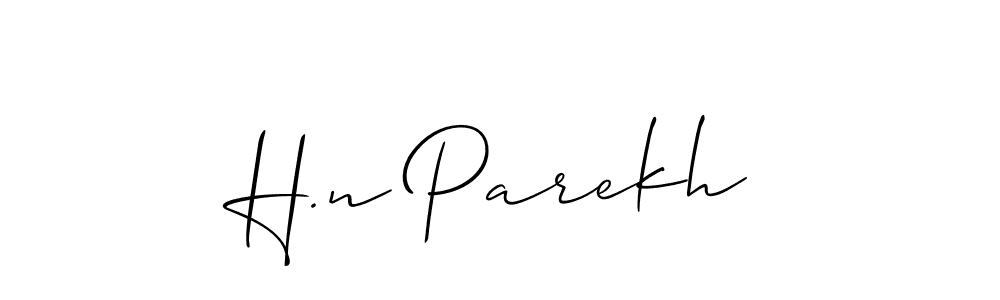 Make a beautiful signature design for name H.n Parekh. With this signature (Allison_Script) style, you can create a handwritten signature for free. H.n Parekh signature style 2 images and pictures png