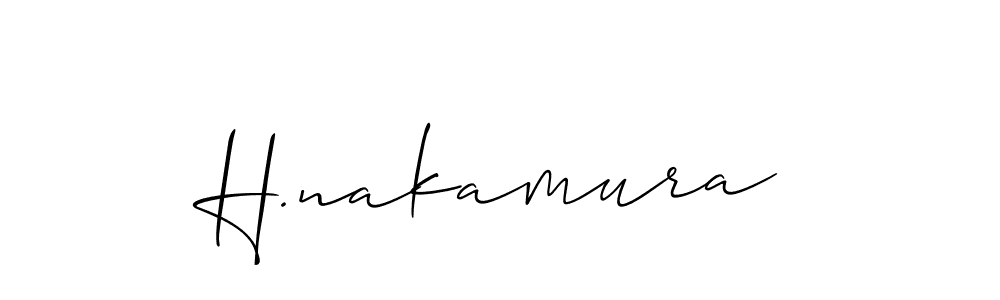 You should practise on your own different ways (Allison_Script) to write your name (H.nakamura) in signature. don't let someone else do it for you. H.nakamura signature style 2 images and pictures png