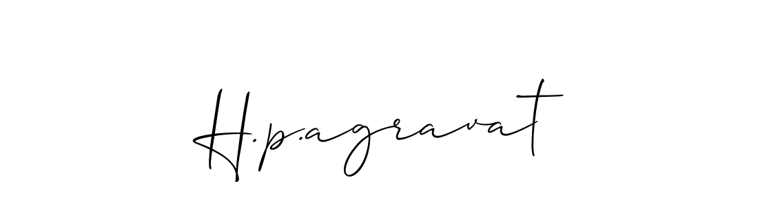 Create a beautiful signature design for name H.p.agravat. With this signature (Allison_Script) fonts, you can make a handwritten signature for free. H.p.agravat signature style 2 images and pictures png