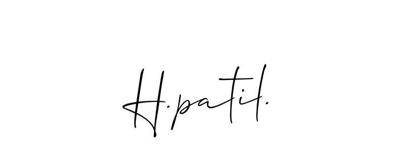 Check out images of Autograph of H.patil. name. Actor H.patil. Signature Style. Allison_Script is a professional sign style online. H.patil. signature style 2 images and pictures png