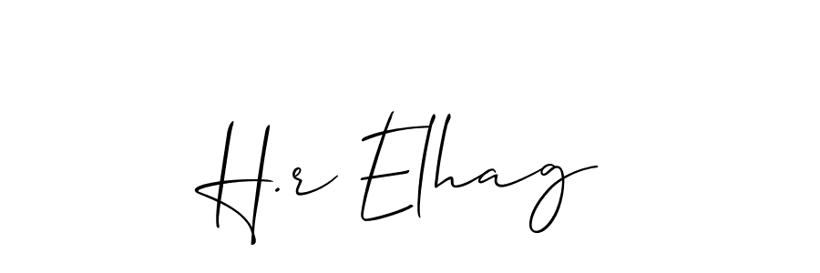 Make a beautiful signature design for name H.r Elhag. Use this online signature maker to create a handwritten signature for free. H.r Elhag signature style 2 images and pictures png
