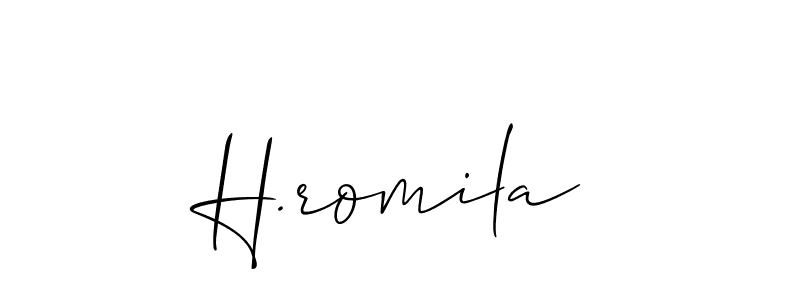 Here are the top 10 professional signature styles for the name H.romila. These are the best autograph styles you can use for your name. H.romila signature style 2 images and pictures png