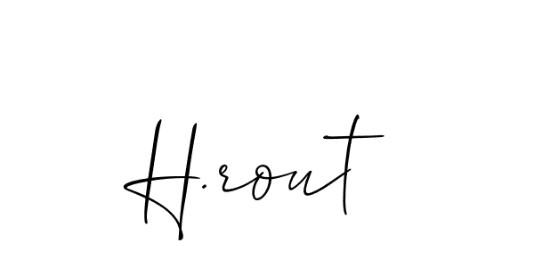 Best and Professional Signature Style for H.rout. Allison_Script Best Signature Style Collection. H.rout signature style 2 images and pictures png