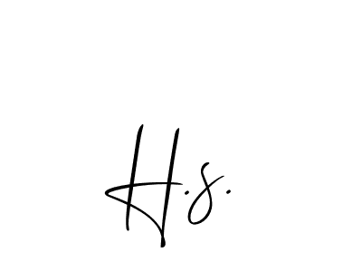 Make a short H.s. signature style. Manage your documents anywhere anytime using Allison_Script. Create and add eSignatures, submit forms, share and send files easily. H.s. signature style 2 images and pictures png