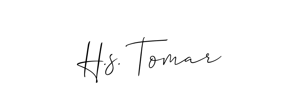 It looks lik you need a new signature style for name H.s. Tomar. Design unique handwritten (Allison_Script) signature with our free signature maker in just a few clicks. H.s. Tomar signature style 2 images and pictures png